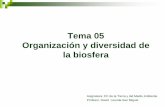 Tema 5. organización y diversidad de la biosfera