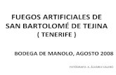 FUEGOS ARTIFICIALES DE SAN BARTOLOMÉ DE TEJINA. TENERIFE. AGOSTO 2008