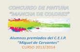 Alumnos premiados Mancha de Colores 2013/2014