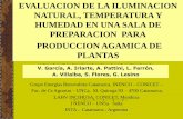 EVALUACION DE LA ILUMINACION NATURAL, TEMPERATURA Y HUMEDAD EN UNA SALA DE PREPARACION  PARA PRODUCCION AGAMICA DE PLANTAS