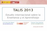 Congreso TALIS: Carmen Tovar y Luis Sanz. Presentacion informe nacional