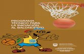 Programa tecnico baloncesto iniciacion