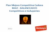 Plan Mejora Competitiva, Cadena Maiz - Balanceados, Competitivos e Incluyentes
