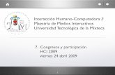 7. Congresos y Participación HCI 2009 (HCI 2)