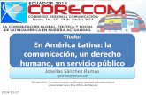 En A.L. la comunicación, un derecho humano  Sánchez J.E. CORECOM 2014