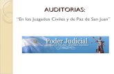 Auditorias: en los Juzgados Civiles y de Paz del Poder Judicial de San Juan