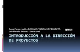 Introducción direccion Proyectos - Parte III - Documentación