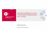 Presentació de la roda de premsa de conjuntura econòmica de Catalunya de la Cambra de Barcelona, 25 de febrer de 2015