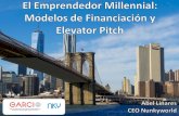 Emprendedor Millennial: Modelos de financiación y Elevator Pitch