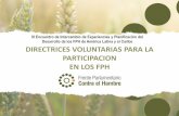 Directrices Voluntarias para la Participación en los FPH