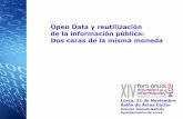 Open data y reutilización de la información pública: dos caras de la misma moneda