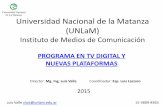 Programa en TV Digital y Nuevas Plataformas (UNLaM)