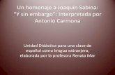 Un homenaje a Joaquín abina: "Y sin embargo" interpretada por Antonio Carmona