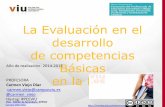 La Evaluación en el desarrollo de competencias Básicas en la ESO