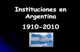 Instituciones en Argentina 1910 - 2010