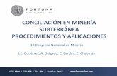 Conciliacion en Minería Subterranea: Procedimientos y Aplicaciones