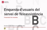 Enquesta d'usuaris del servei de Teleassistència