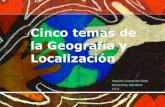 Cinco temas de la geografía y Localización absoluta y Relativa
