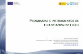 Programas e instrumentos de financiación de I+D+i