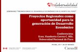 Proyectos Regionales como oportunidad para la generación de Desarrollo Económico