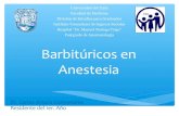 Barbitúricos en Anestesia