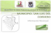 San Luis del Cordero - Inventario de Obra Pública 2004 - 2010