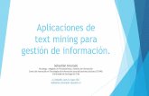 Aplicaciones de text mining para gestión de información.