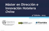 Presentación 4ª Edición Máster en Dirección e Innovación Hotelera - Online