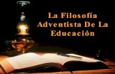 La filosofía adventista de la educación