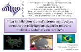 Inhibición de asfaltenos en aceites crudos Brasileños, utilizando nuevos anfifilos solubles en aceite.