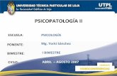 Psicopatología II (I Bimestre)