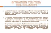 SITUACIÓN POLÍTICA Y ECONÓMICA DEL ECUADOR