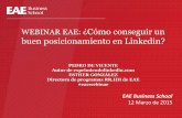 Presentacion Webinar Pedro de Vivente. Linkedin gestion contactos y empleo