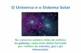 O universo e o sistema solar