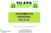 Assemblea General - AMPA Escola Pia Sabadell - Curs 2014-2015
