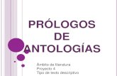Bloque 2.3 Prólogos de antologías