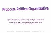 Proposta Política-Organitzativa Candidatura Secretaria General de David Aguilar I Ferrer