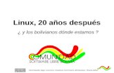 Linux, 20 años después ¿ y los bolivianos dónde estamos ?