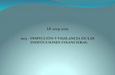 Inspección y vigilancia de entidades financieras en Colombia. 2014-2015