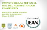 NIIF - Impacto en el rol del administrador financiero