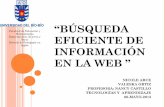 Investigación TIC "Búsqueda eficiente de Información en la WEB"