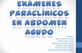 Examenes paraclinicos abdomen agudo