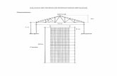Calculo de techos de estructuras metalicas ((hojas de calculos galpon))), 18 paginas