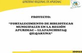 Proyecto Bibliotecas Municipales  de la Region Apurimac