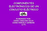 Componentes electrónicos de un circuito eléctrico