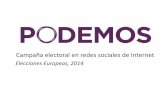 PODEMOS: Campaña electoral en redes sociales de Internet (Elecciones Europeas, 2014)