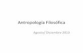 Antropología Filosófica, clase No. 1