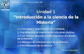 Unidad 1 "Introducción a la ciencia de la Historia"