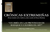 OCURRÍA EN LA PROVINCIAS DE BADAJOZ  Y CÁCERES EN 1897. EMILIANA HABELA VACA.