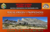 Rocas, origen y propiedades   unach